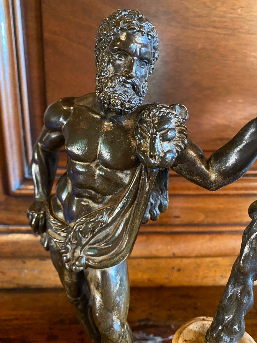 Beautiful Bronze Hercules In Contrapposto -photo-4