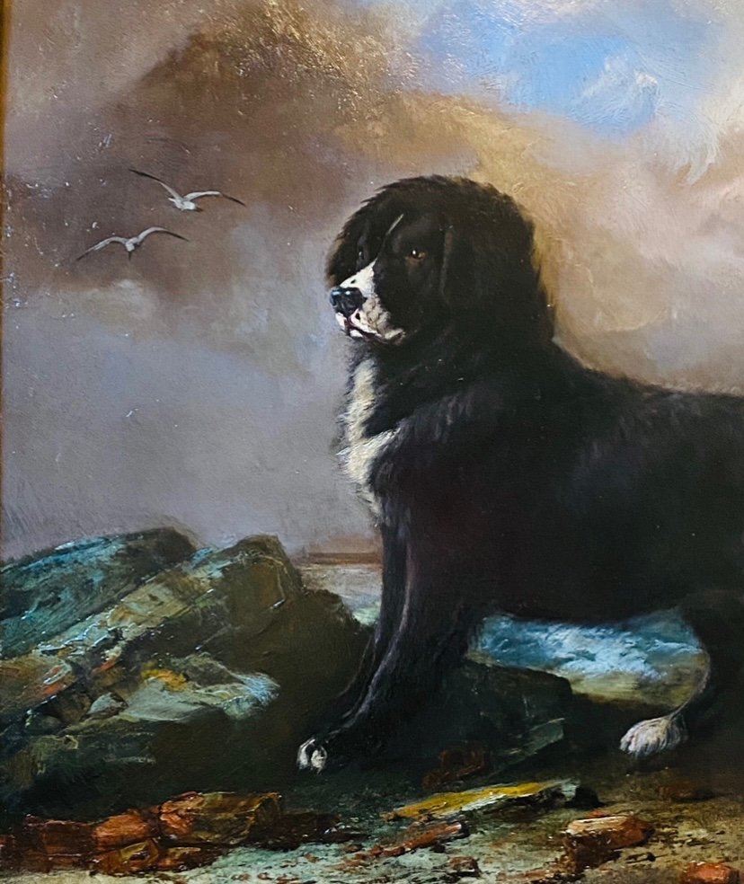 Terre-neuve en bord de mer, Du XIX Eme Siècle, D’après Sir Edwin Henry Landseer (1802-1873)-photo-1