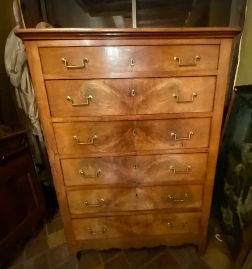 Large Cherrywood Chest Of Drawers, First Half Of The 19th Century -photo-1