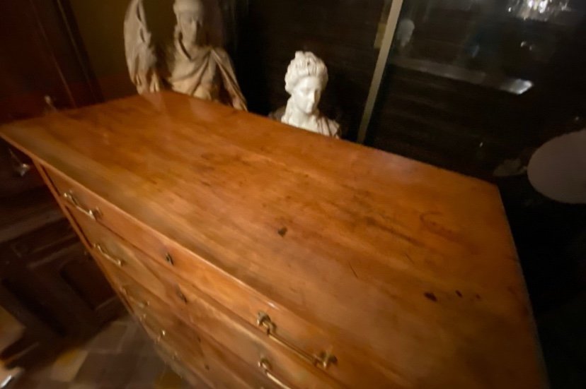 Large Cherrywood Chest Of Drawers, First Half Of The 19th Century -photo-2