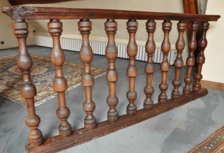 Bel élément De Boiserie Grande Balustrade D’époque Louis XIV -photo-4