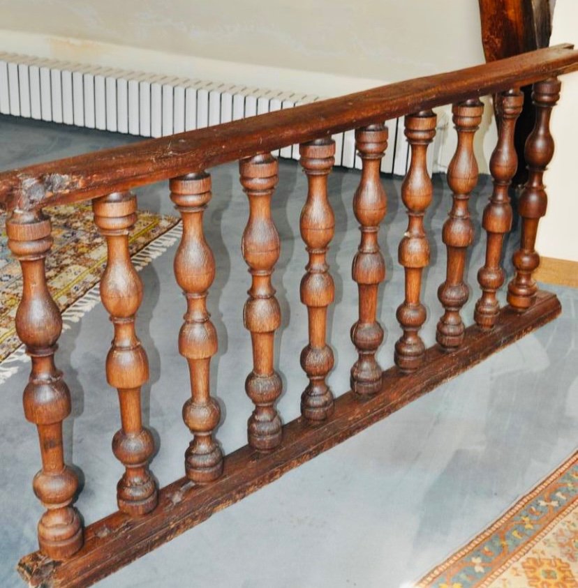 Bel élément De Boiserie Grande Balustrade D’époque Louis XIV 