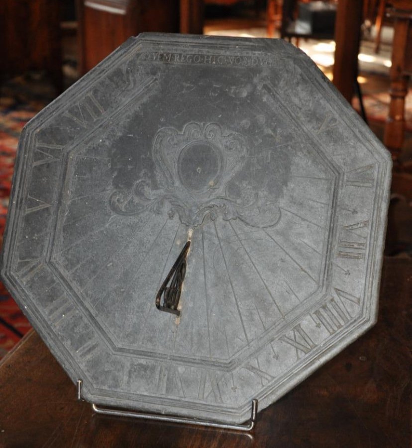 18th Century Octagonal Slate Sundial -photo-2