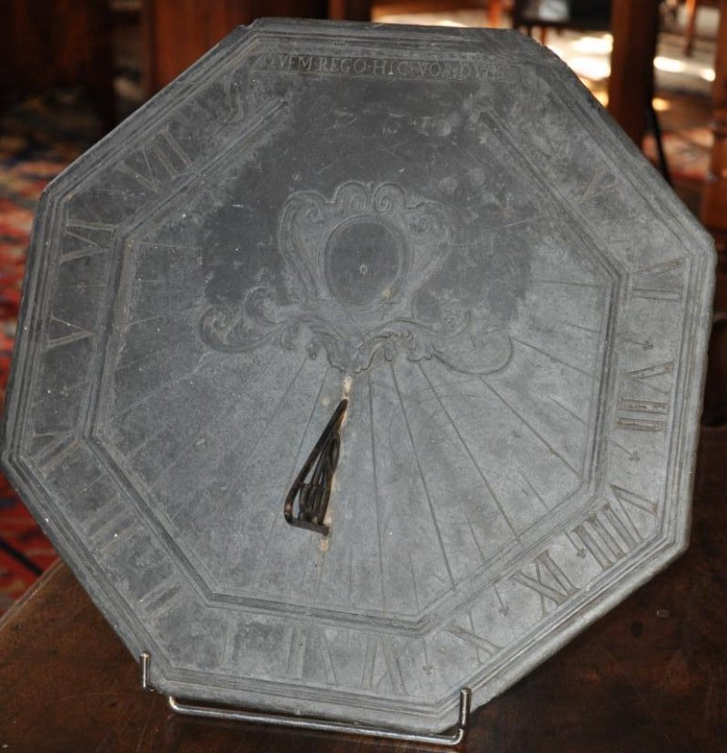 18th Century Octagonal Slate Sundial -photo-3