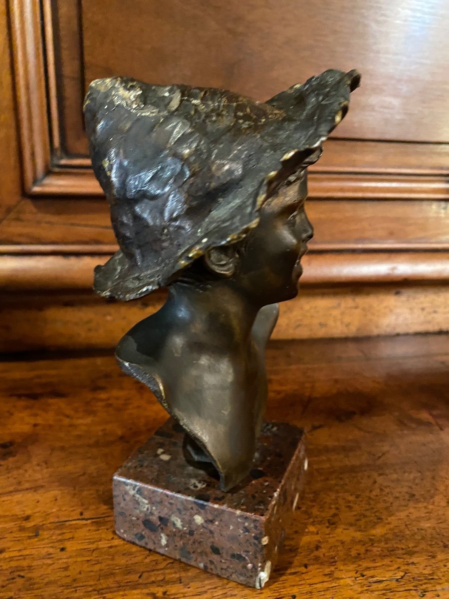 Bust Of A Young Neapolitan In The Style Of Gemito, End Of The 19th Century -photo-5