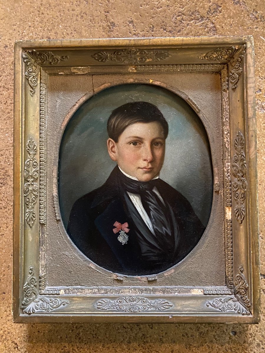 Portrait Of A Young Man On Metal, 1849