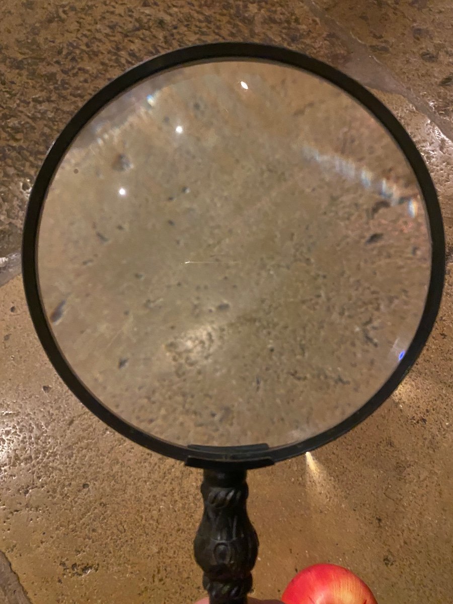 Huge Cast Iron Magnifying Glass, 1st Half Of The 20th Century -photo-7