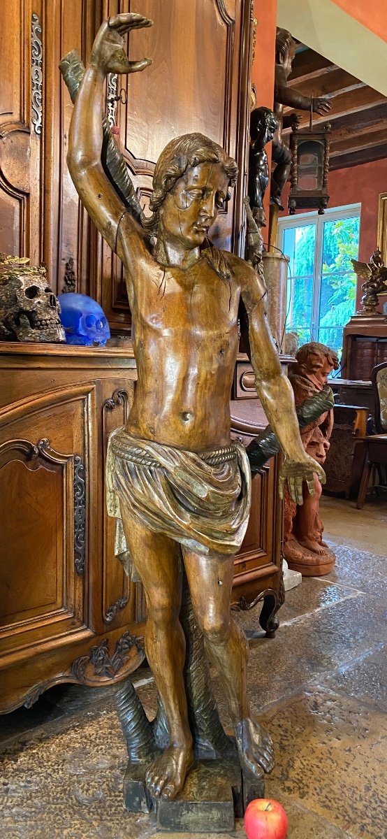 Grande Statue De Saint Sébastien Baroque Allemand Fin Du XVII Eme Siècle Début Du XVIII Eme Siè