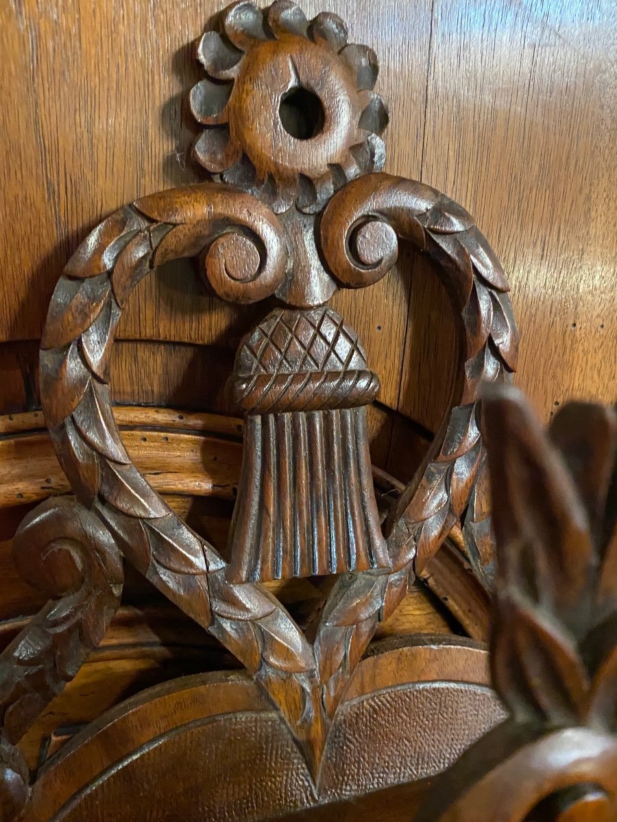 Important Provençal Fariniero In Very Carved Walnut End Of The 18th Century -photo-2