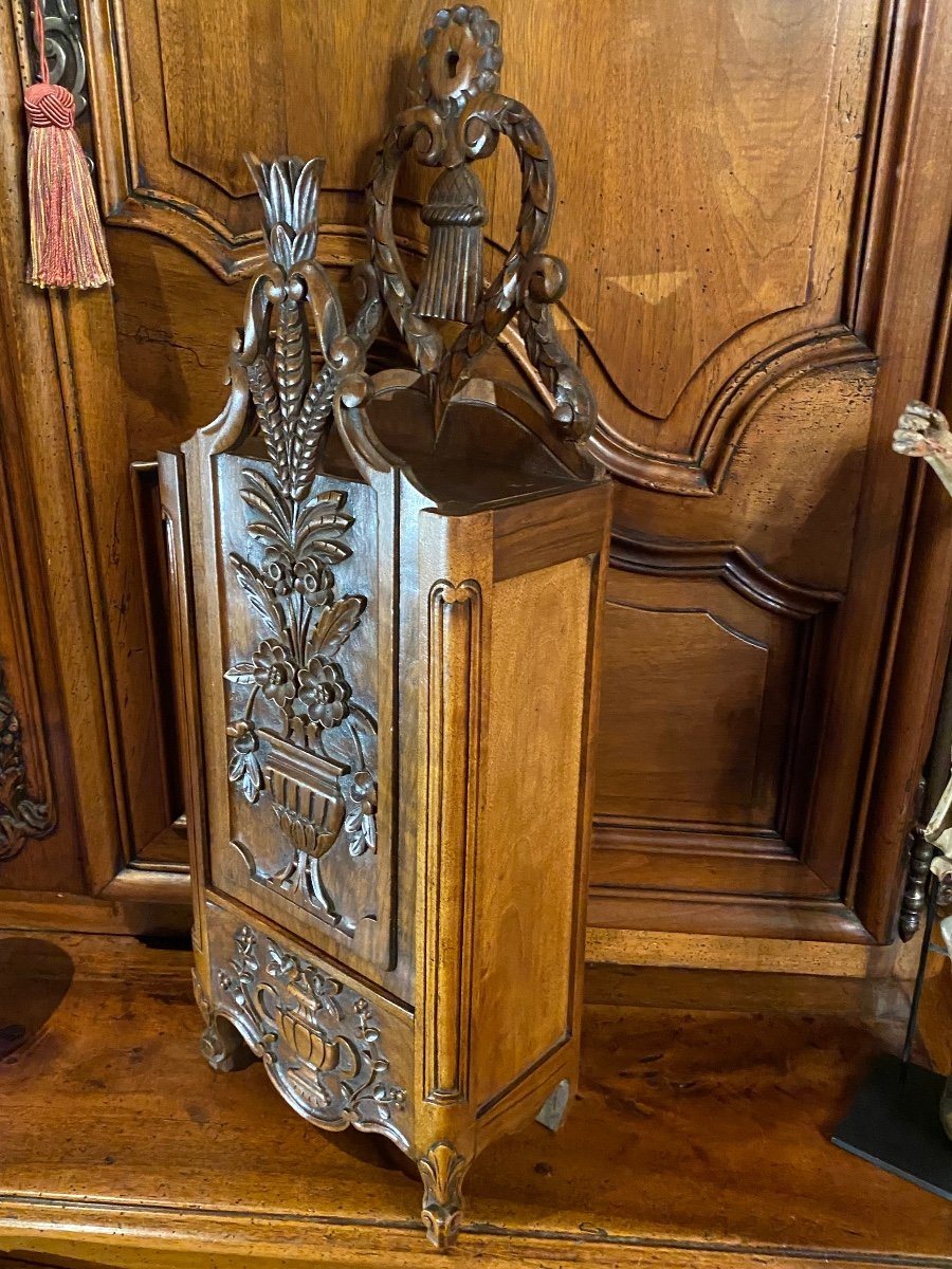 Important Provençal Fariniero In Very Carved Walnut End Of The 18th Century -photo-7