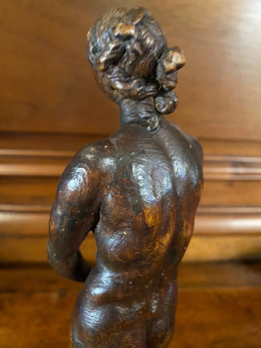 Rare Vénus Ou Aphrodite En Buis Sculpté De La Fin Du XVI Eme Siècle -photo-3