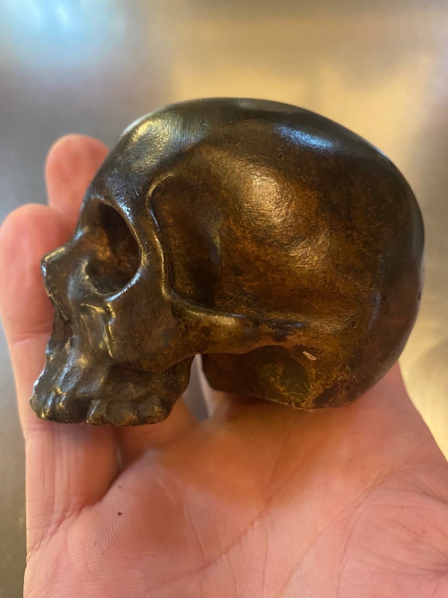 Memento Mori, Vanitas, Bronze Skull From The End Of The 19th Century -photo-7