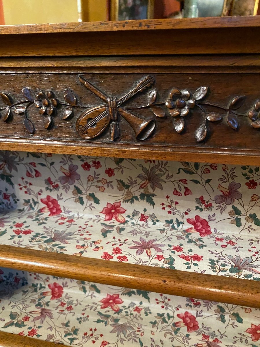 Estanier Provençal, Walnut Wall Shelf, Early 19th Century -photo-1