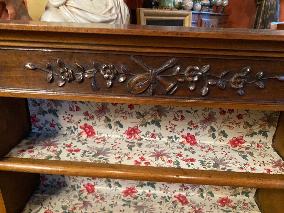 Estanier Provençal, Walnut Wall Shelf, Early 19th Century -photo-4