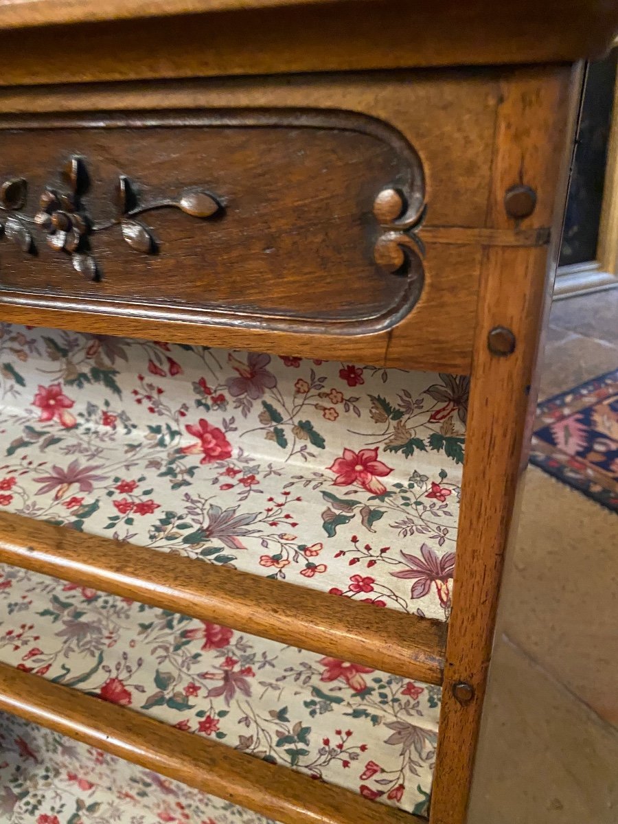 Estanier Provençal, Walnut Wall Shelf, Early 19th Century -photo-5