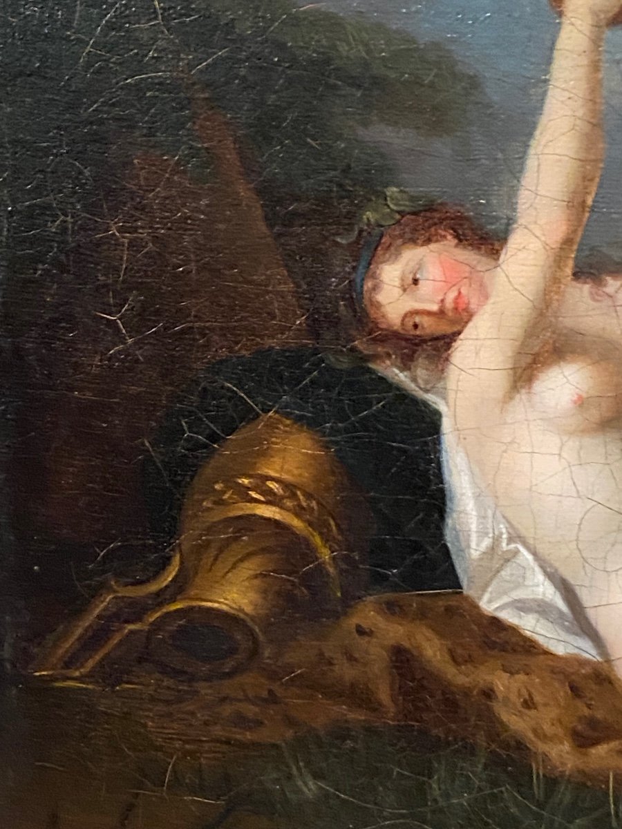 Oil On Canvas, Bacchante With Cymbals Attributed To Jean-simon Berthélémy (1743-1811)-photo-8