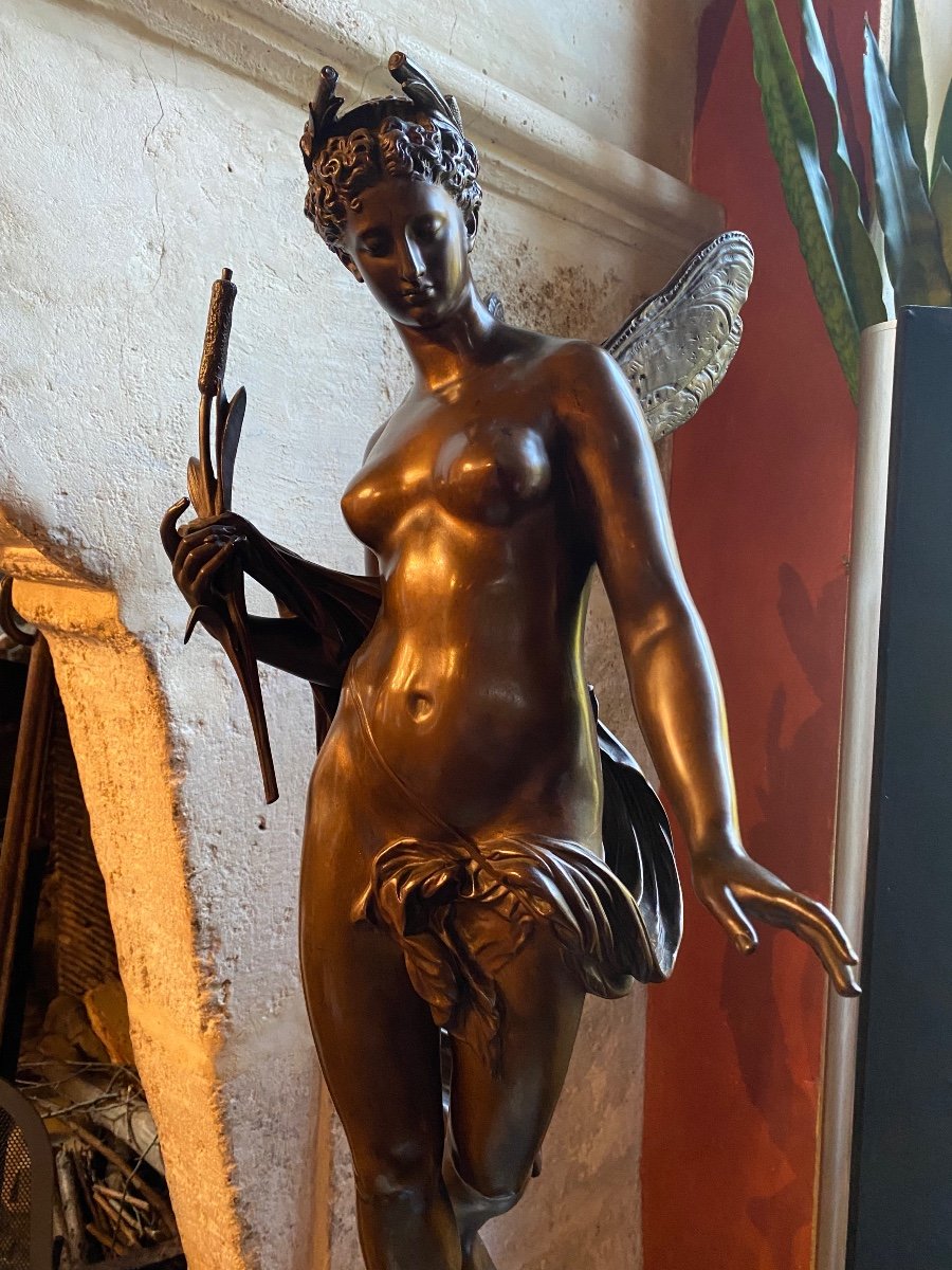 Impressive Bronze Of The Water Nymph By Mathurin Moreau -photo-3