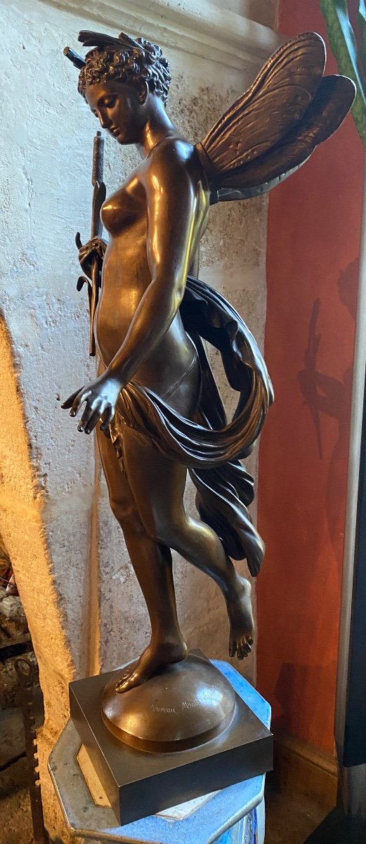 Impressive Bronze Of The Water Nymph By Mathurin Moreau -photo-1