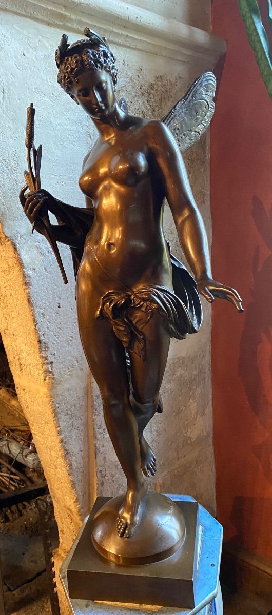 Impressive Bronze Of The Water Nymph By Mathurin Moreau 