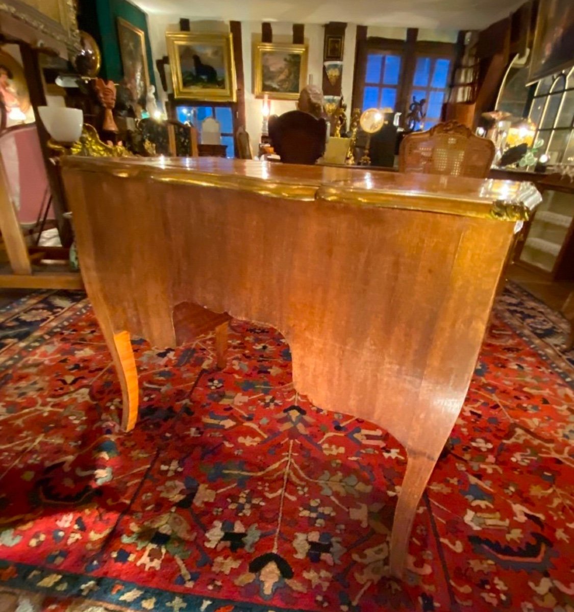 Beautiful Dressing Table With Pedestals After The Model By Pierre Bernard, Cabinetmaker At The Court Of-photo-2