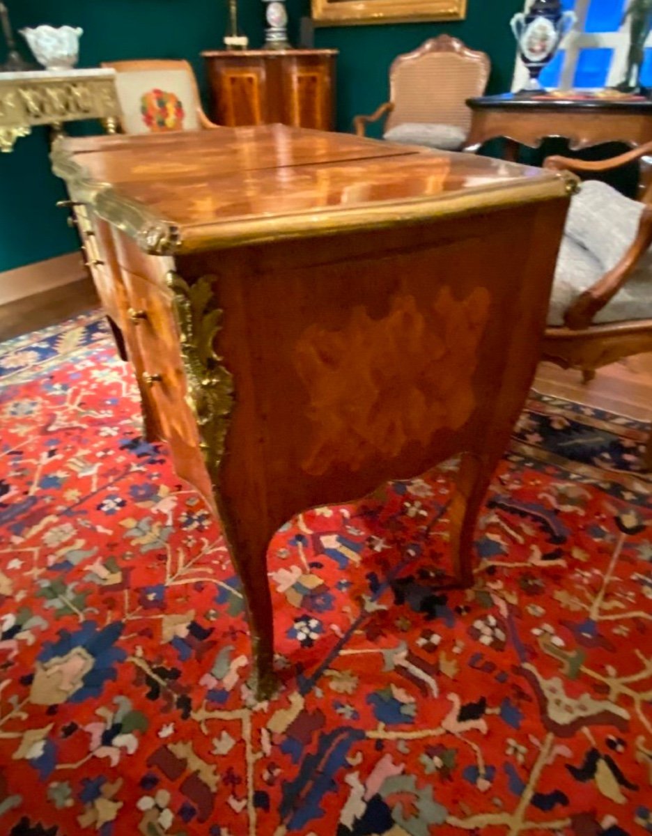 Beautiful Dressing Table With Pedestals After The Model By Pierre Bernard, Cabinetmaker At The Court Of-photo-3