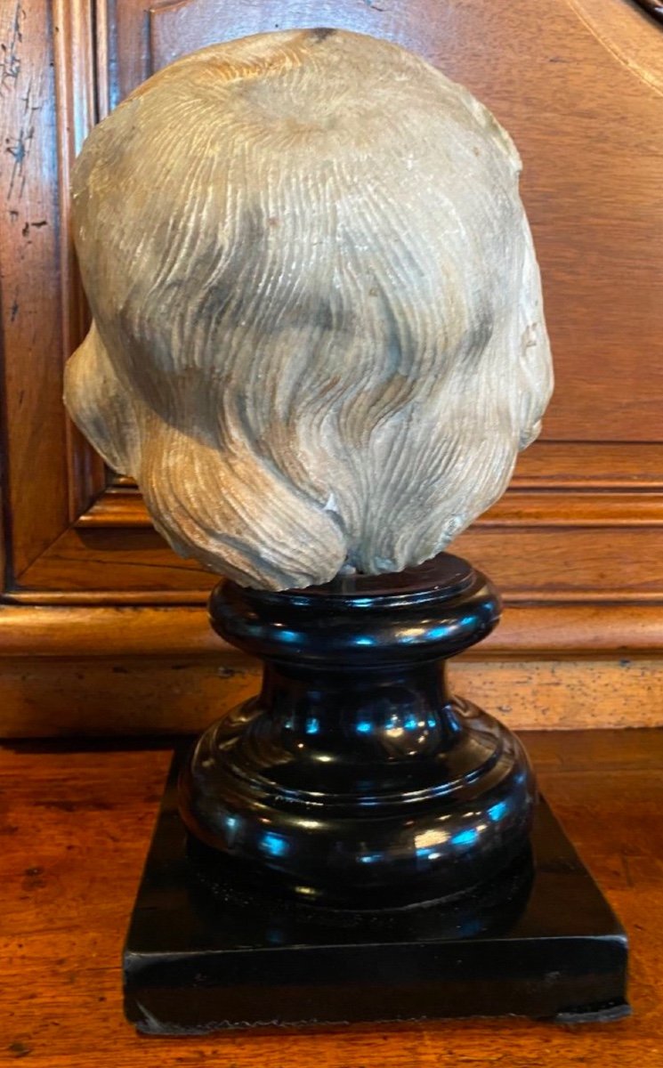 Marble Head Of A Child From The End Of The 17th Century -photo-1