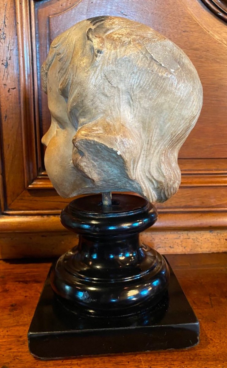 Marble Head Of A Child From The End Of The 17th Century -photo-2