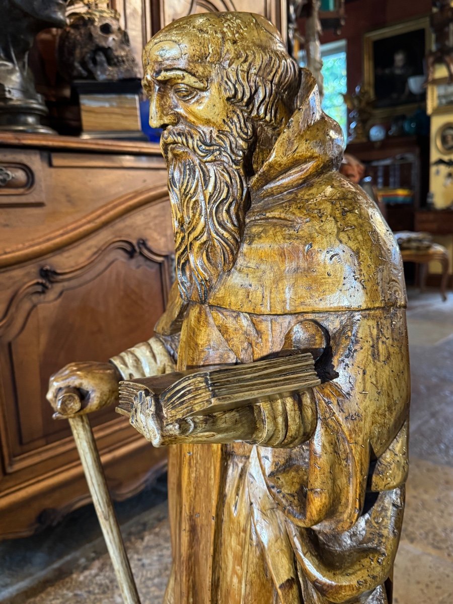 Statue Of Saint Anthony Abbot Accompanied By A Pig, End Of The 17th Century -photo-1