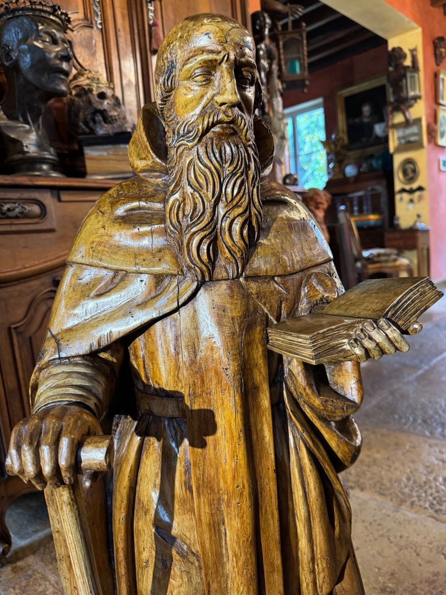 Statue Of Saint Anthony Abbot Accompanied By A Pig, End Of The 17th Century -photo-8