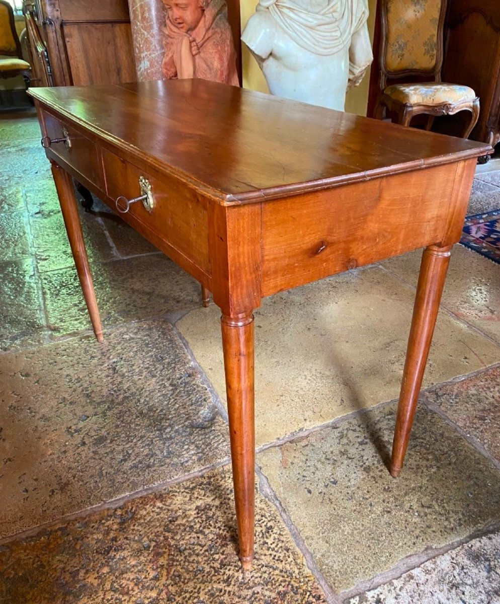 Table Bureau D’époque Directoire En Merisier, XIX Eme Siècle -photo-2