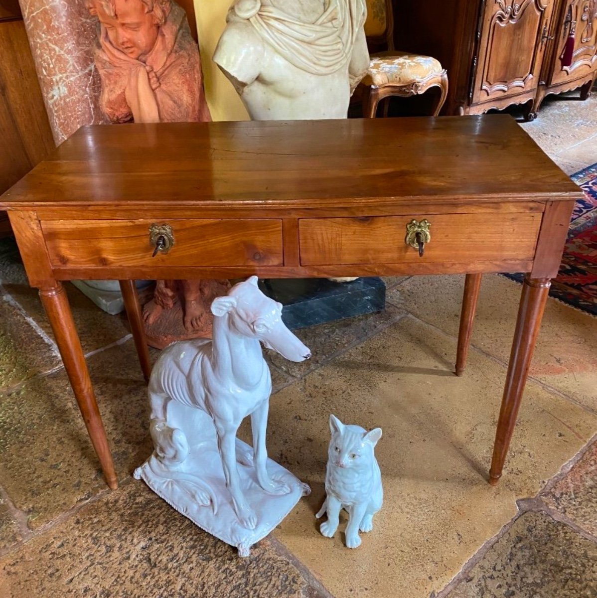 Table Bureau D’époque Directoire En Merisier, XIX Eme Siècle -photo-1