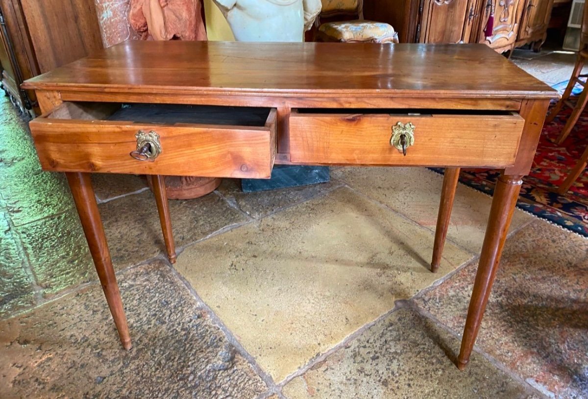 Table Bureau D’époque Directoire En Merisier, XIX Eme Siècle -photo-4