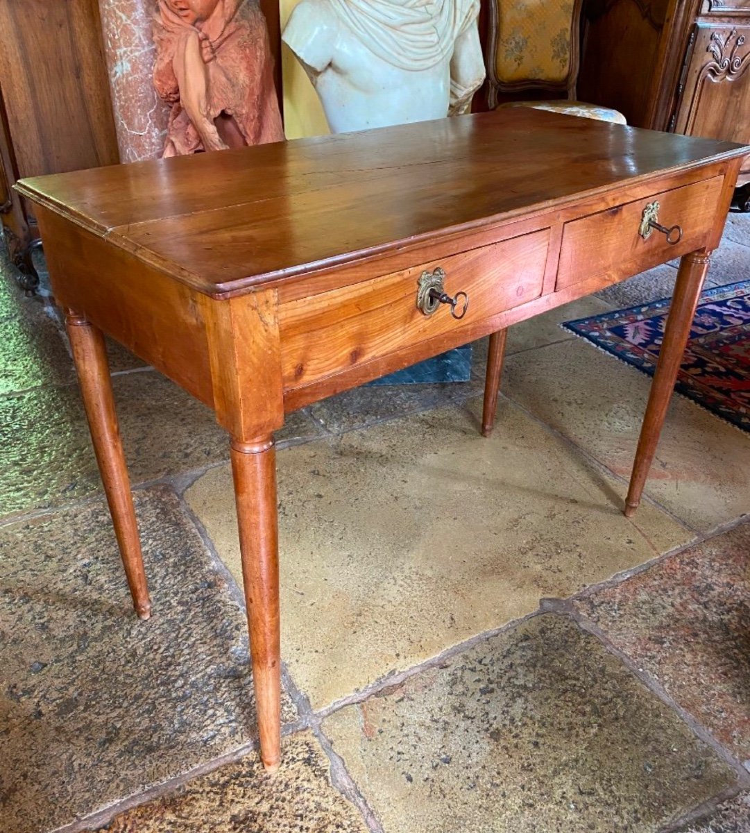 Table Bureau D’époque Directoire En Merisier, XIX Eme Siècle -photo-7