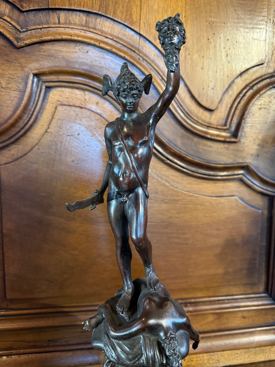 Persée Et La Tête De Méduse, D’après Benvenuto Cellini, Bronze Du Grand Tour XIX Eme Siècle-photo-2