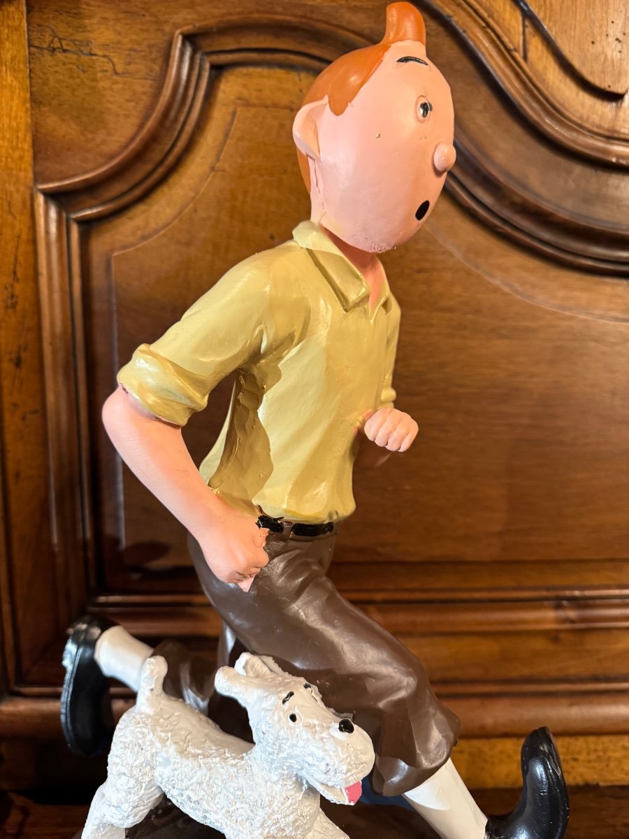 Tintin And Snowy, Advertising Statue From The 80s-photo-4