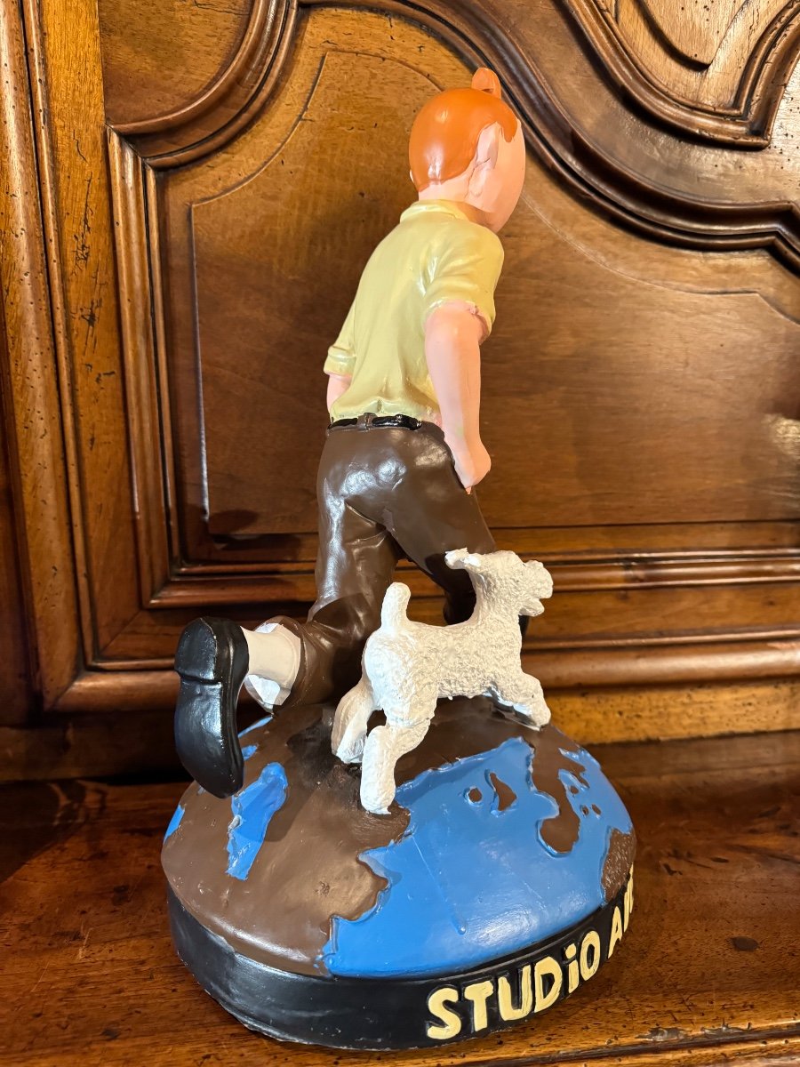 Tintin And Snowy, Advertising Statue From The 80s-photo-1