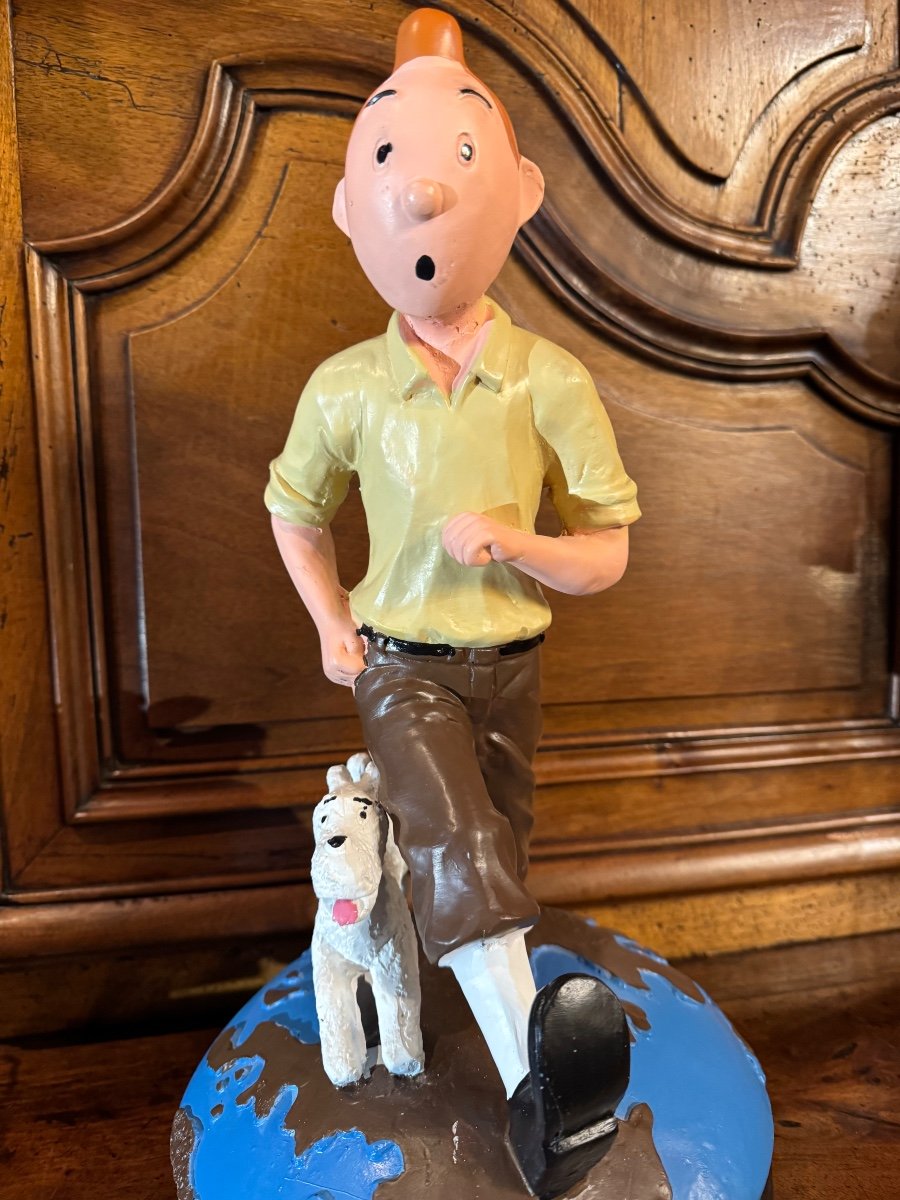 Tintin And Snowy, Advertising Statue From The 80s-photo-5