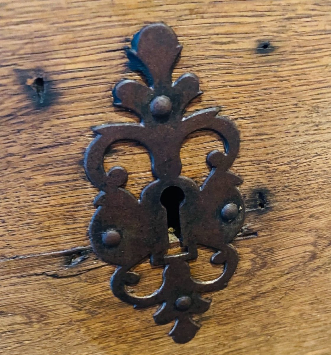 Important Domed Mail Trunk From The 18th Century-photo-8