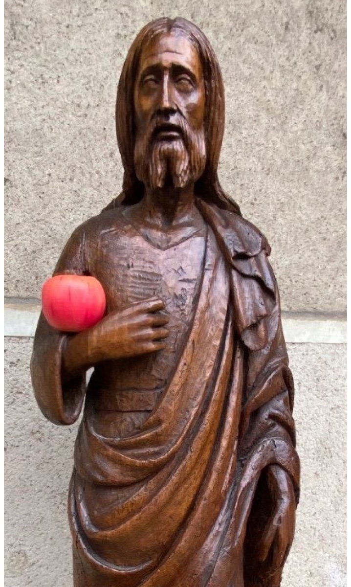 Large Statue End Of The 17th Century, Saint John The Baptist Or Saint Roch-photo-1