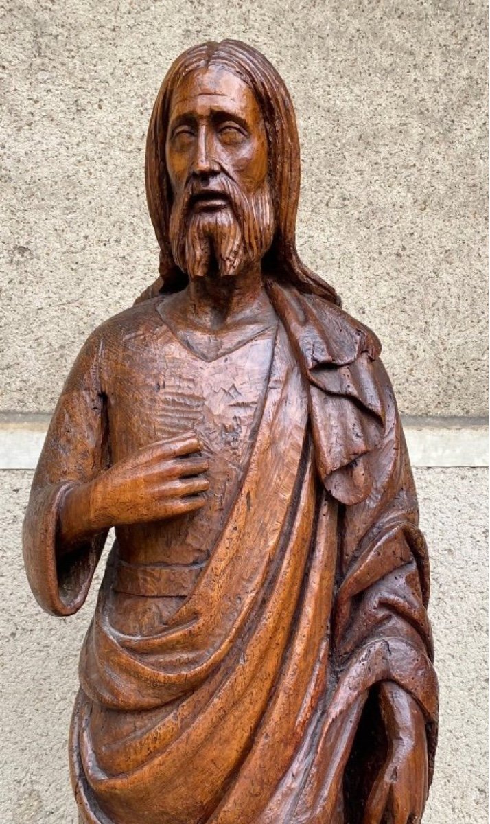 Large Statue End Of The 17th Century, Saint John The Baptist Or Saint Roch-photo-3