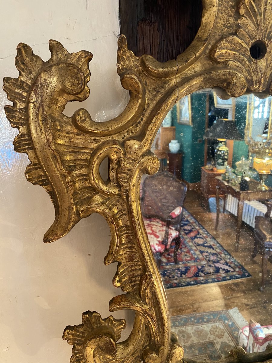 Beautiful Asymmetric Mirror From XVIII Eme Century-photo-4