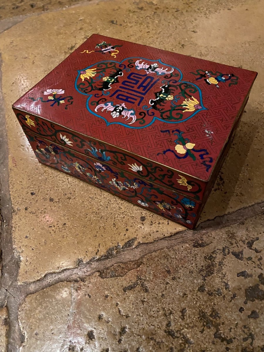 Box Enamels Cloisonné China Beginning Of The XXth Century-photo-2