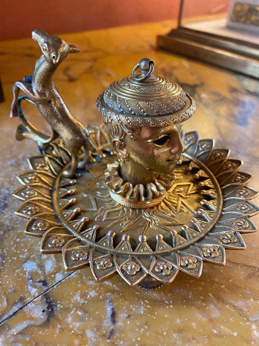 Rare Hand Candlestick In Gilt Bronze From The Restoration Period