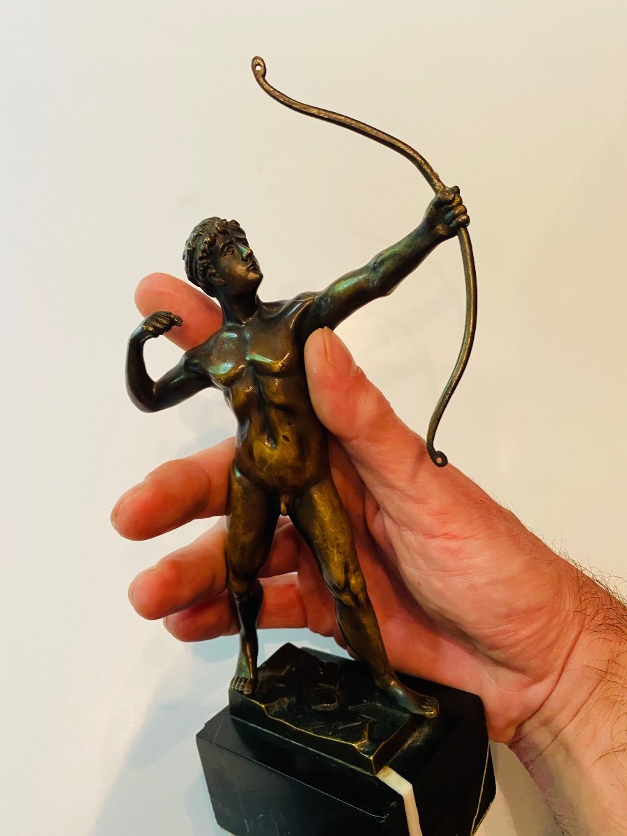 L’archer, Bronze 1900 Par Ludwig Graefner-photo-2