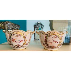Pair Of Louis XV Style Porcelain Fruit Coolers