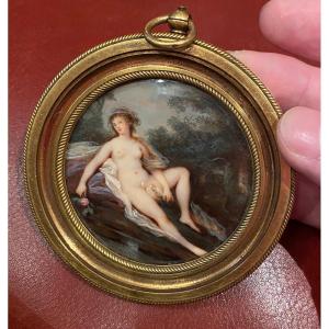 Miniature Coquine Du XVIII Eme Siècle Avec Cites