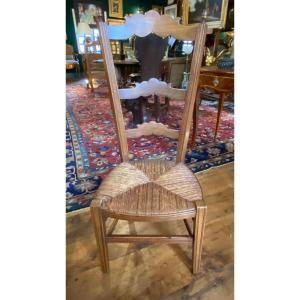 Large Nursery Chair In Fire Corner From The 19th Century 
