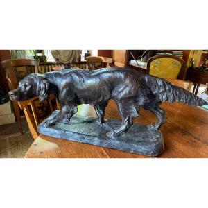 Large Irish Setter Hunting Dog Standing By Thomas Cartier In Terracotta 