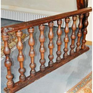 Bel élément De Boiserie Grande Balustrade D’époque Louis XIV 