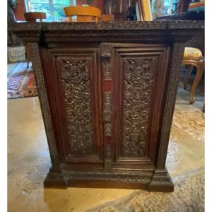 Rare Mid-19th Century Solid Rosewood Collector's Armoire 